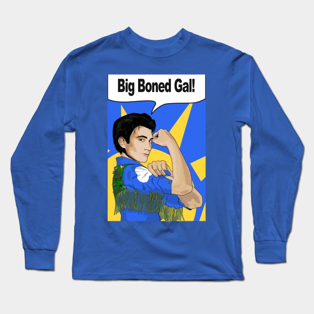 Big Boned Gal Long Sleeve T-Shirt by Boogiebus